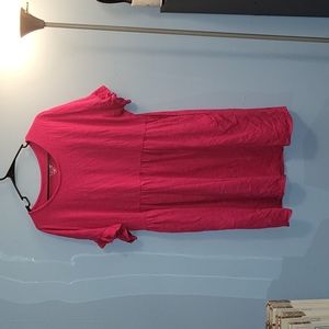Time and Tru bright hot pink t-shirt dress